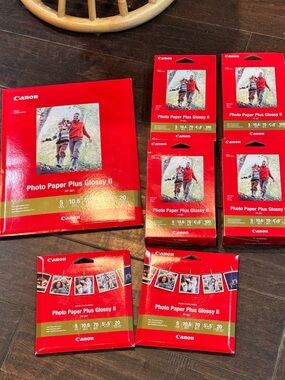 CANON PHOTO PAPER PLUS GLOSSY 2 brand new never been opened 7 Packs